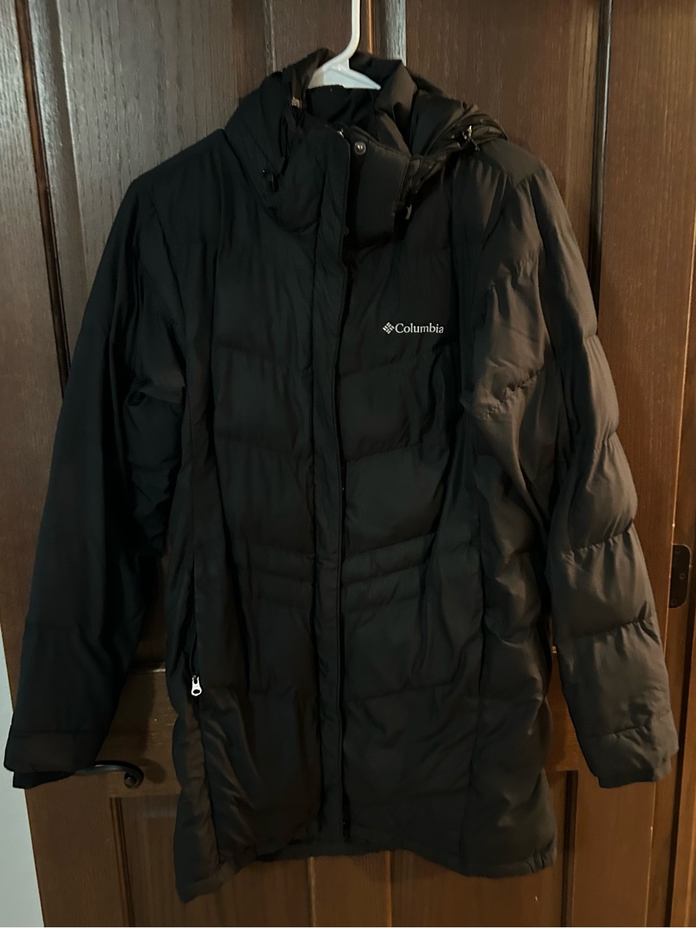 Columbia Black Women's Ski Puffer Jacket with Hood